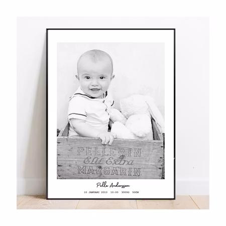 Födelseposter/doptavla/namntavla Fototavla