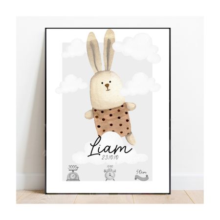 Födelseposter, namntavla, doptavla BUNNY