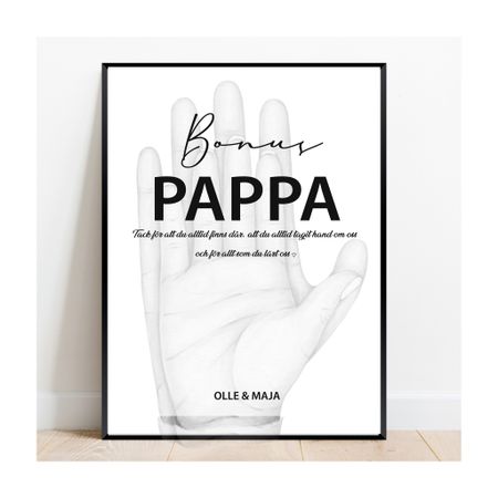 Poster till bonus pappa, perfekt fars dag present!