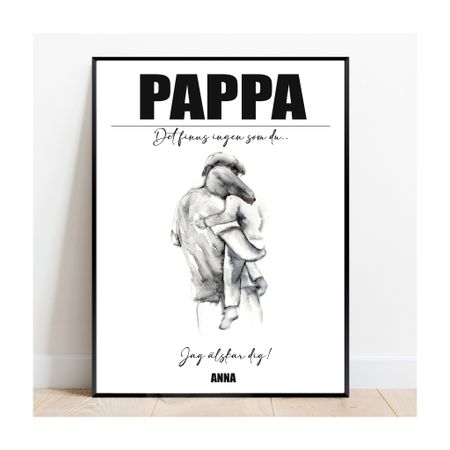 Poster till pappa det finns ingen som du, perfekt fars dag present!
