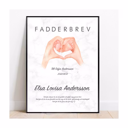 Fadderbrev hands