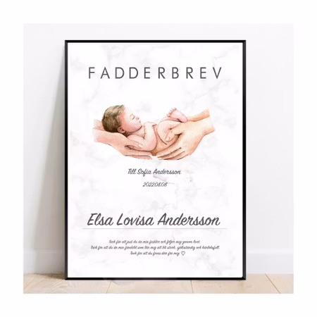 Fadderbrev, marmor