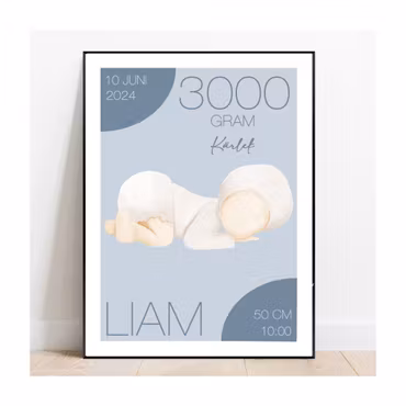Födelseposter, namntavla, doptavla Bubblan blå