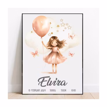 Födelseposter, namntavla, doptavla Lilla flickan