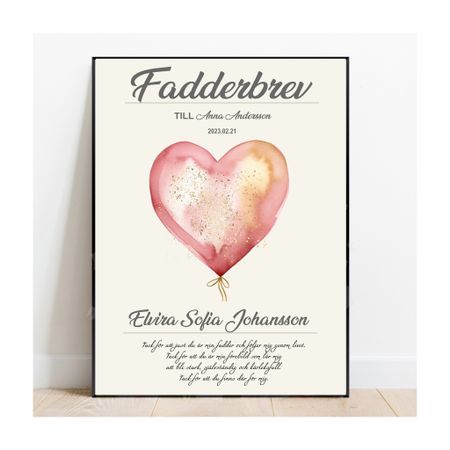 Fadderbrev Hjärtats shimmer