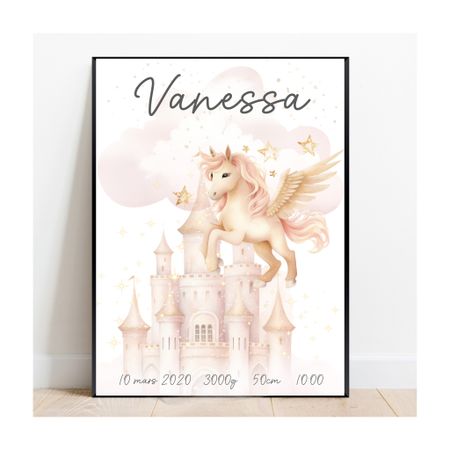 Födelseposter, namntavla, doptavla Unicorn and the castle