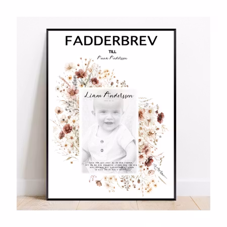 Fadderbrev Blomster