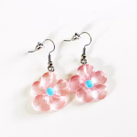 Örhängen rosa blommor