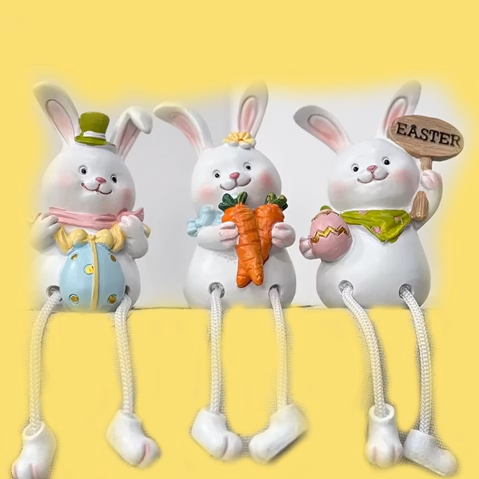 Påskpynt - Söta påskharar!