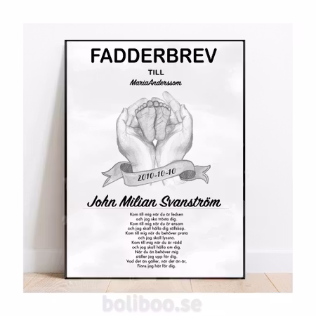 Fadderbrev, dopbrev händer