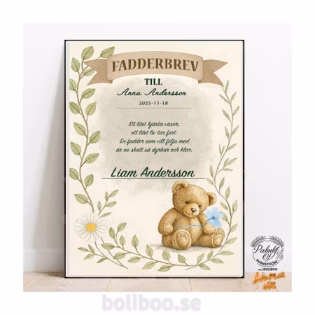 Fadderbrev Cute bear