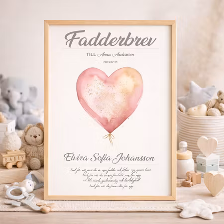 Fadderbrev Hjärtats shimmer