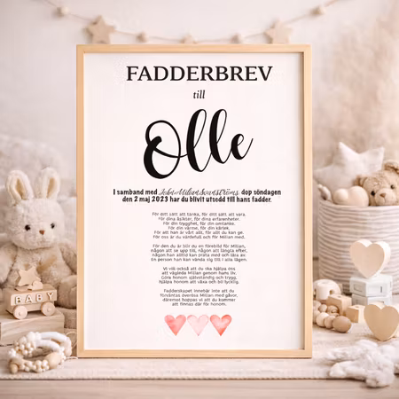 Fadderbrev tree Hearts