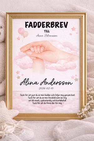 Fadderbrev Rosa moln