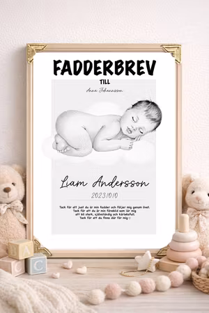 Fadderbrev Sleeping baby