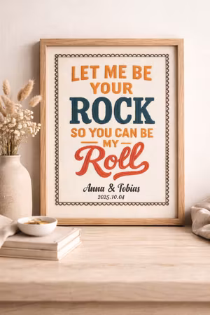 Bröllopsposter personlig – Tavla med namn, datum & kärlekstext – Boliboo