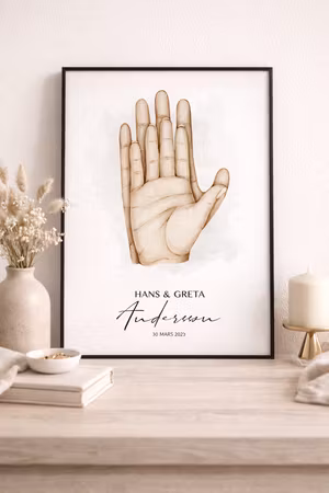 Bröllopsposter personlig – Tavla med namn & datum – Boliboo