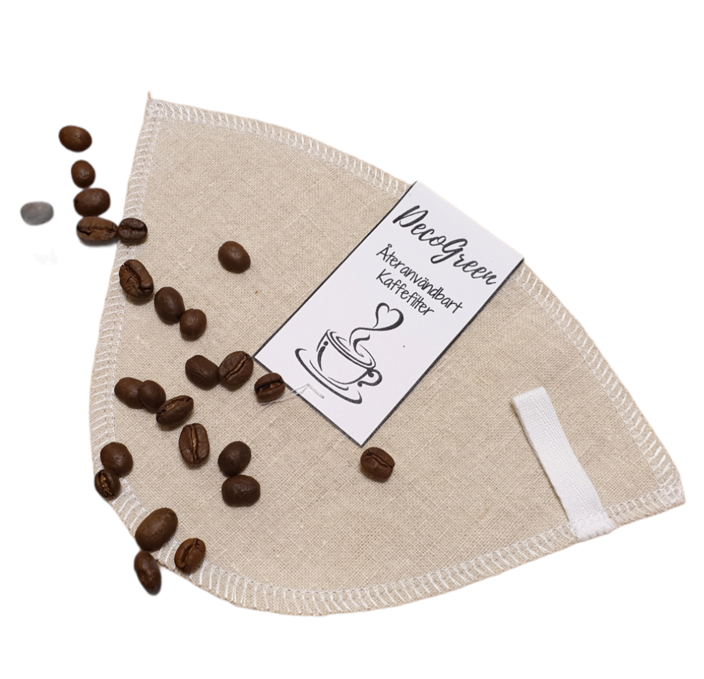 Återanvändbart kaffefilter i hampatyg