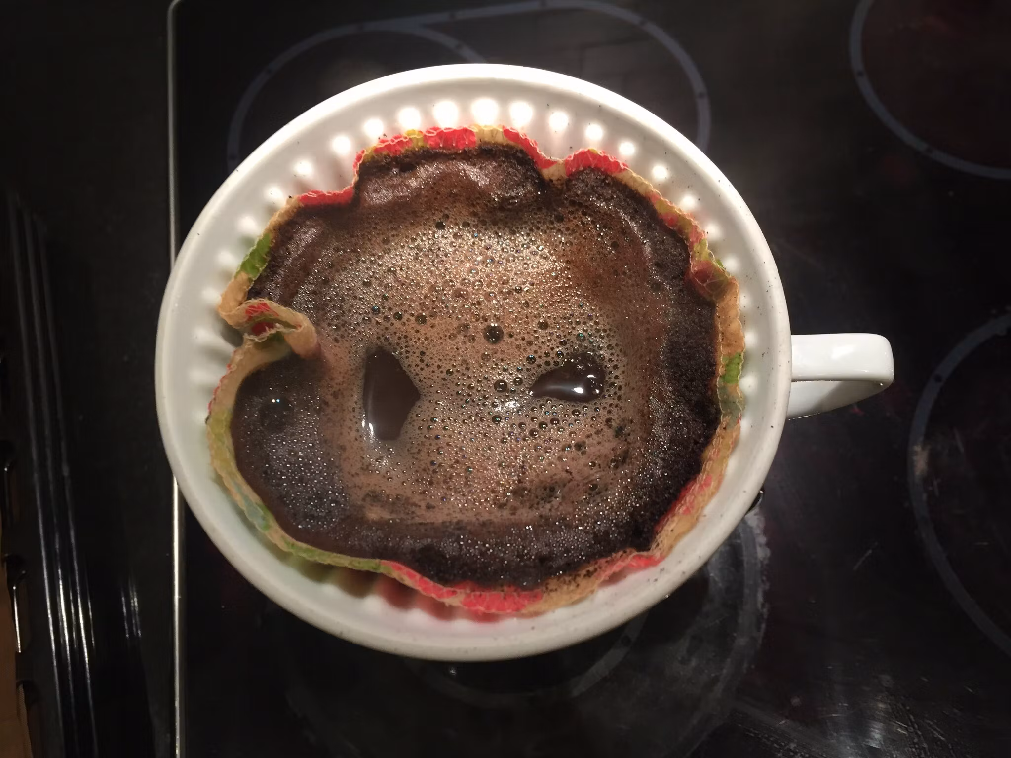 Handsytt kaffefilter i linnetyg