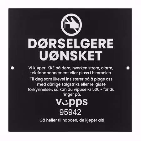 Selgere Uønsket (Gratis frakt!)