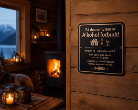 På denne hytten er alkohol forbudt! 😂