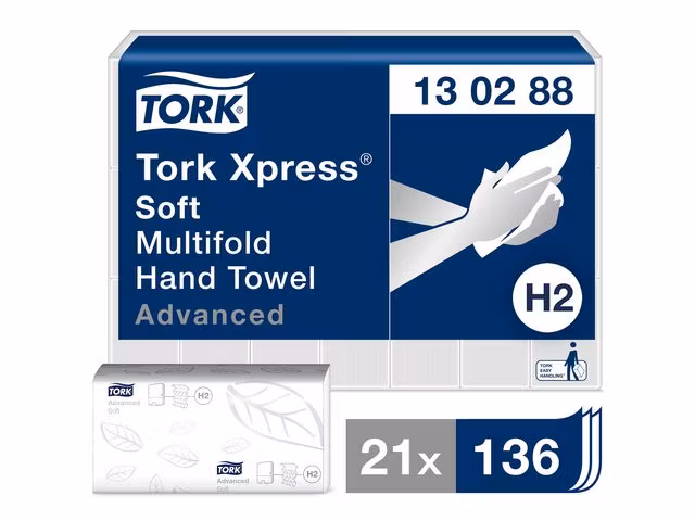 Handduk TORK Adv H2 Xpress 2856/fp