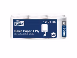 Torkrulle TORK Uni M2 1-lag vit 300m 6/fp
