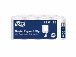 Torkrulle TORK Uni M1 1-lag vit 120m 11/fp