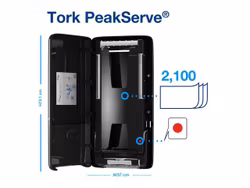 Dispenser TORK H5 Handduk PeakServ svart