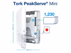 Dispenser TORK H5 PeakServe Mini vit
