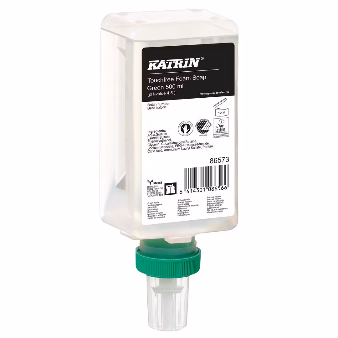 Skumtvål KATRIN Touchfree Green 500ml 12/fp