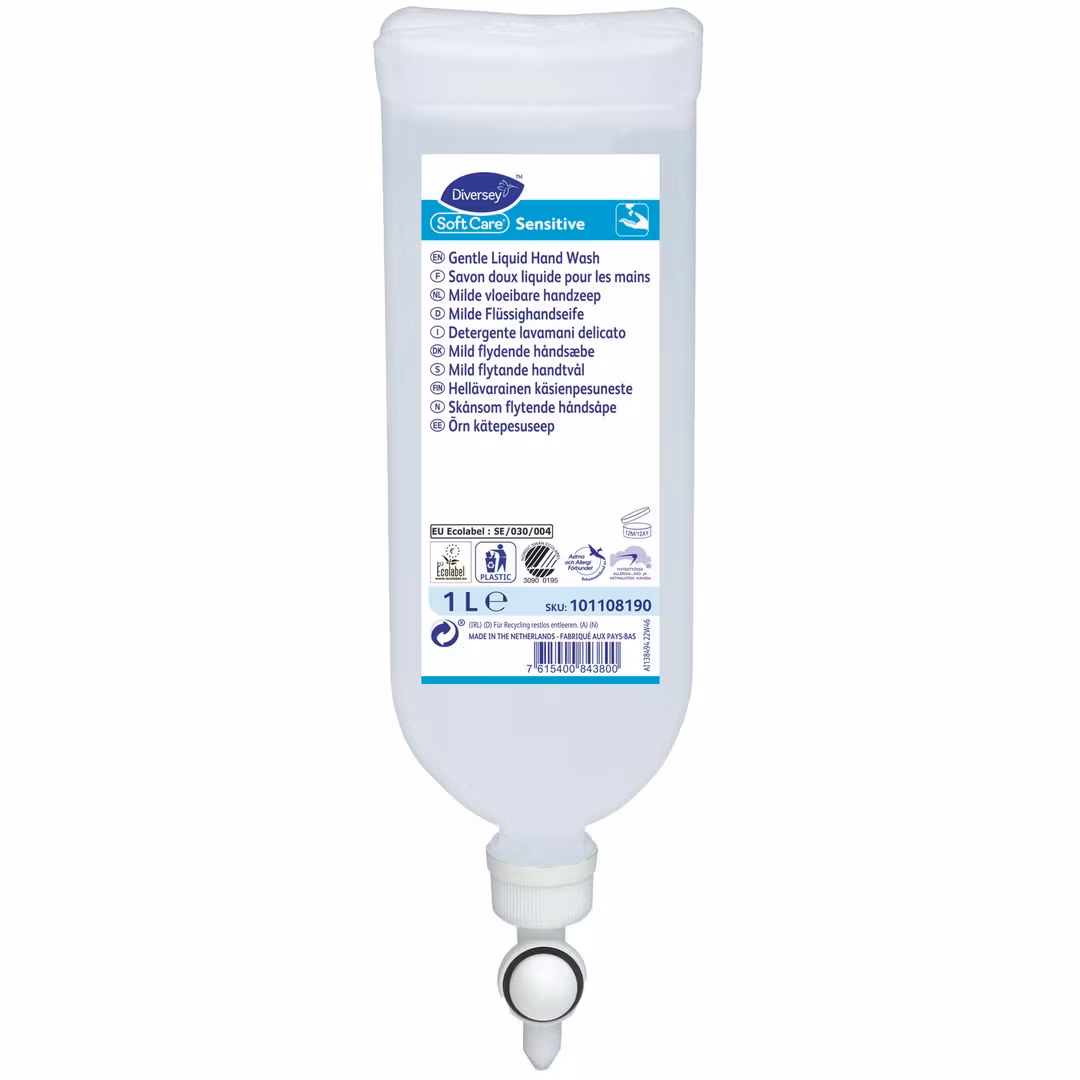 Tvål SOFT CARE Sensitive 1L 6/fp