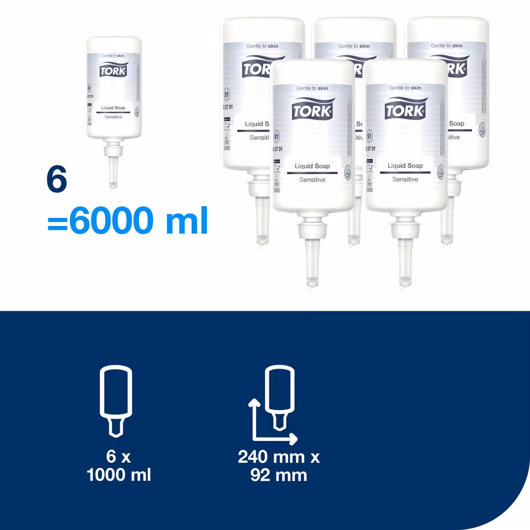 Tvål TORK S1 Pre Extra mild transp. 1L 6/fp