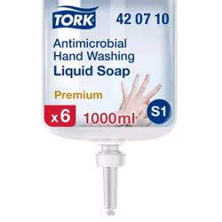Tvål TORK S1 Antimikrobiell Flyt. 1L 6/fp