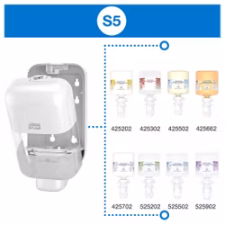 Dispenser TORK S5 tvål/handspr Mini vit