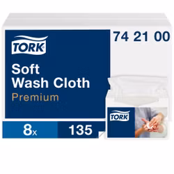 Tvättlapp TORK Pre 1-lag vit 1080/fp
