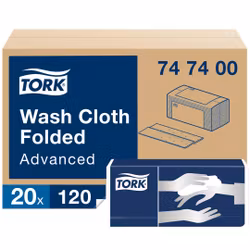 Tvättlapp TORK Adv 4-lag vit 2400/fp