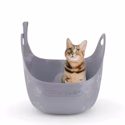 Litter Genie® katt toalett med spade grå eller vit