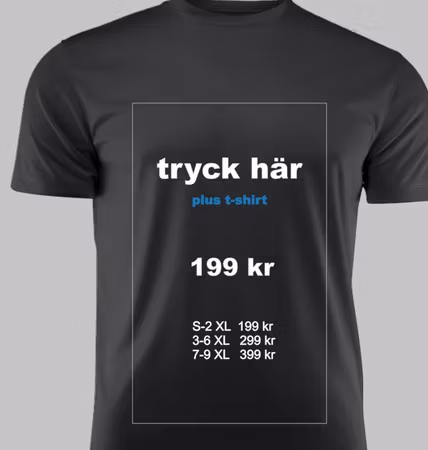 T-shirt fulltryck fram