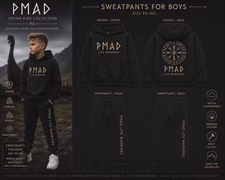 Viking kids Hoodie+byxa kille