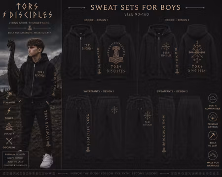 Viking kids hoodie+byxa kille