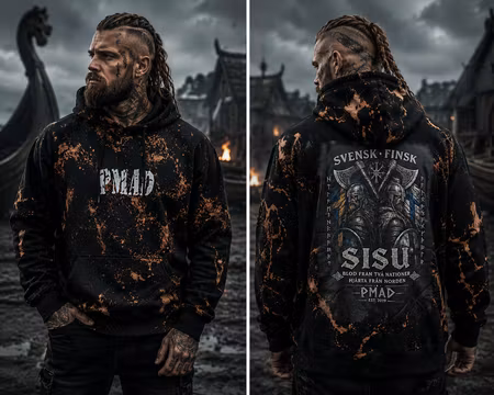 HOODIE RAW SISU REVICE DIE DYE
