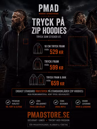 EGET TRYCK    VINYL STANDARD ZIP HOODIE
