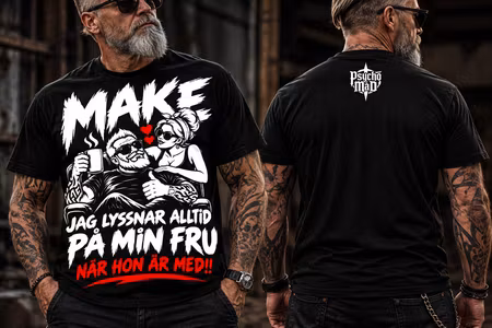 Make – Jag lyssnar alltid på min fru T-shirt