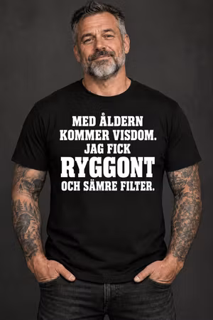 Med åldern kommer visdom – T-shirt