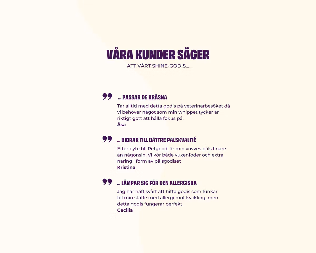 Petgood® Insektsbaserat Hundgodis för Glänsande Päls 100g