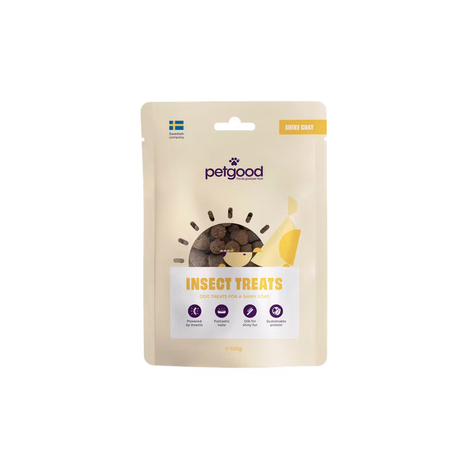 Petgood® Insektsbaserat Hundgodis för Glänsande Päls 100g