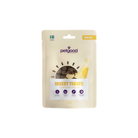 Petgood® Insektsbaserat Hundgodis för Glänsande Päls 100g