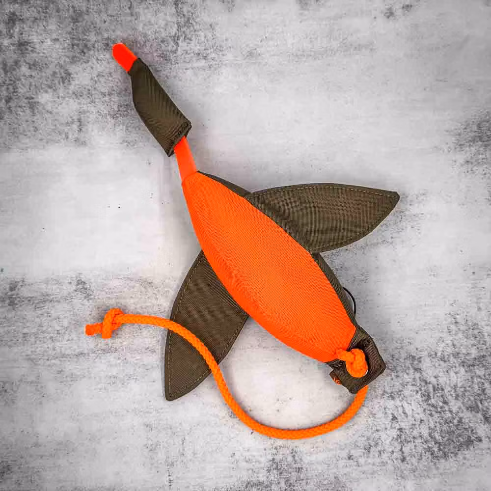 Firedog Duck Dummy Markering – Orange/khaki 400g