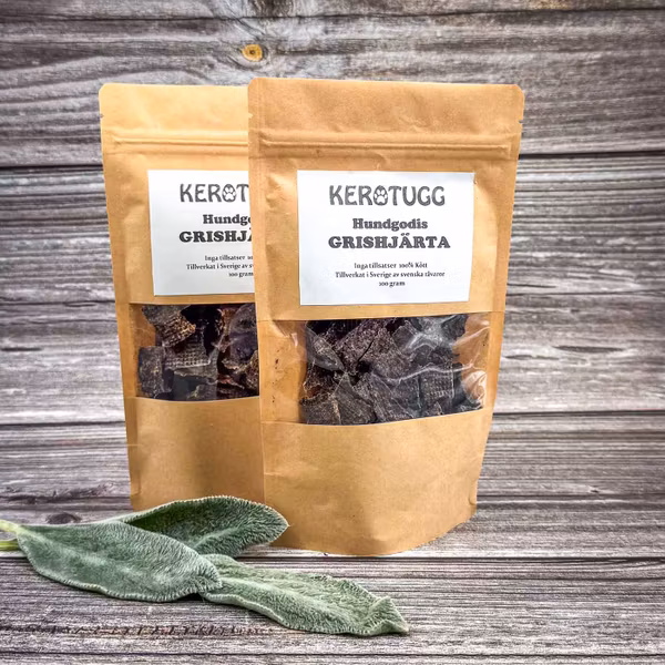 Kerotugg Hundgodis Grishjärta 100g